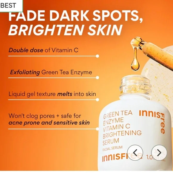 Innisfree Green Tea Enzyme Vitamin C Brightening Serum - Picture 3 of 12